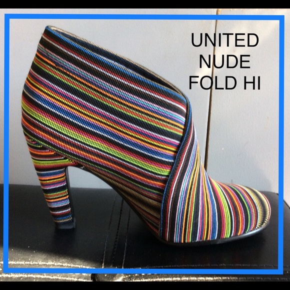 United Nude Shoes - UNITED NUDE FOLD HI BRITE MIX BOOTIES